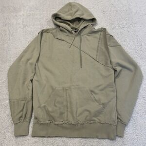 SER.O.YA Sweatshirt Hoodie Womens Medium Green Moss Pullover Drawstring